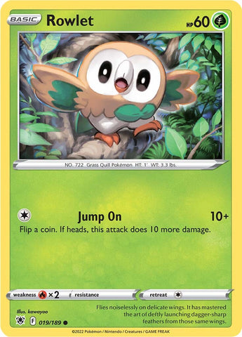 Rowlet (019/189) [Sword & Shield: Astral Radiance] - The Mythic Store | 24h Order Processing