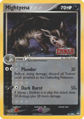 Mightyena (18/108) (Stamped) [EX: Power Keepers] - The Mythic Store | 24h Order Processing