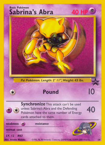 Sabrina's Abra (19) [Wizards of the Coast: Black Star Promos] - The Mythic Store | 24h Order Processing