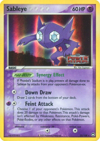 Sableye (22/108) (Stamped) [EX: Power Keepers] - The Mythic Store | 24h Order Processing