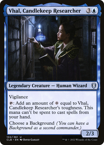 Vhal, Candlekeep Researcher [Commander Legends: Battle for Baldur's Gate] - The Mythic Store | 24h Order Processing