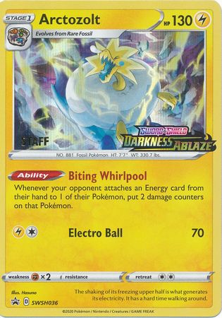 Arctozolt (SWSH036) (Staff Prerelease Promo) [Sword & Shield: Black Star Promos] - The Mythic Store | 24h Order Processing
