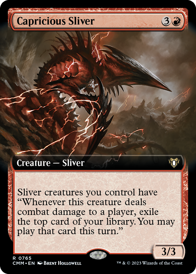 Capricious Sliver (Extended Art) [Commander Masters] - The Mythic Store | 24h Order Processing