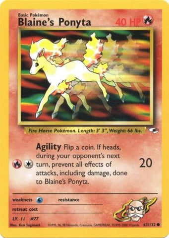 Blaine's Ponyta (63/132) [Gym Heroes Unlimited] - The Mythic Store | 24h Order Processing