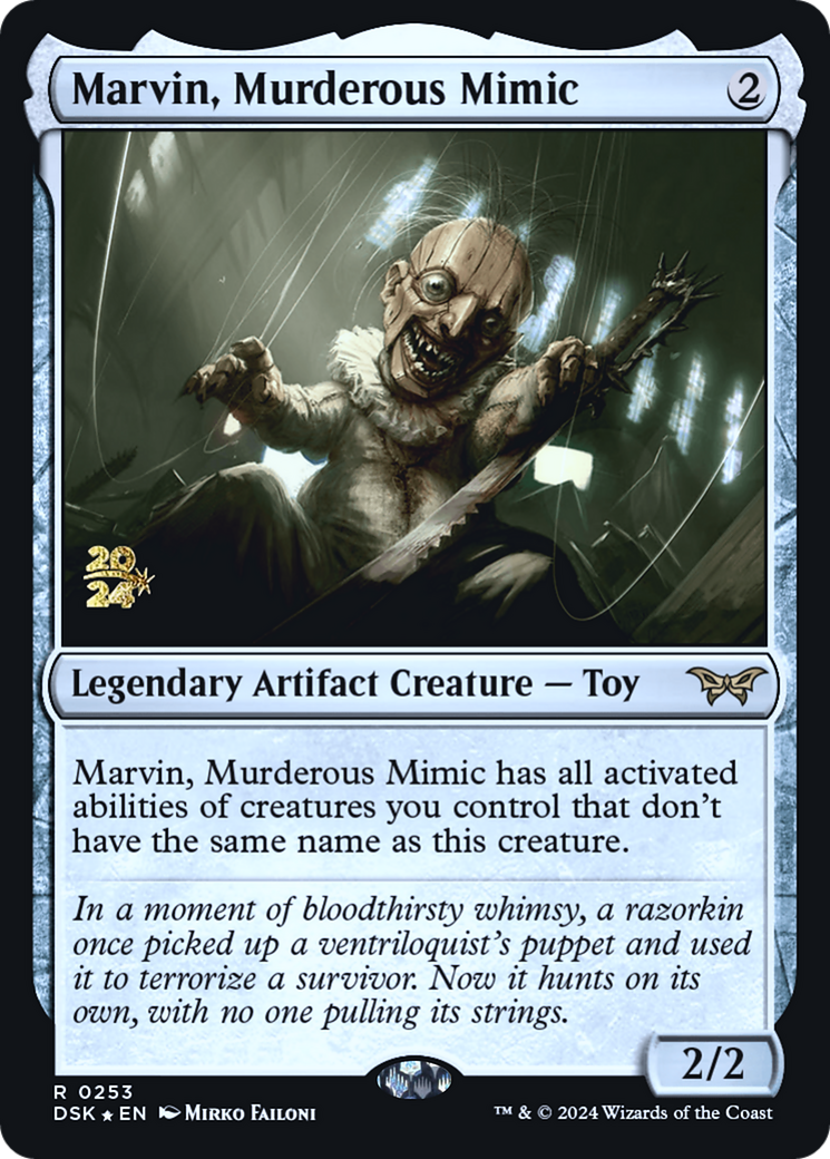 Marvin, Murderous Mimic [Duskmourn: House of Horror Prerelease Promos] - The Mythic Store | 24h Order Processing