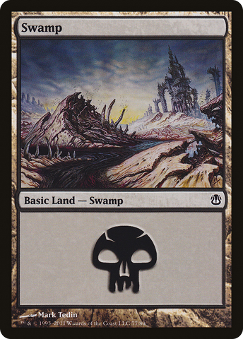 Swamp (77) [Duel Decks: Ajani vs. Nicol Bolas] - The Mythic Store | 24h Order Processing