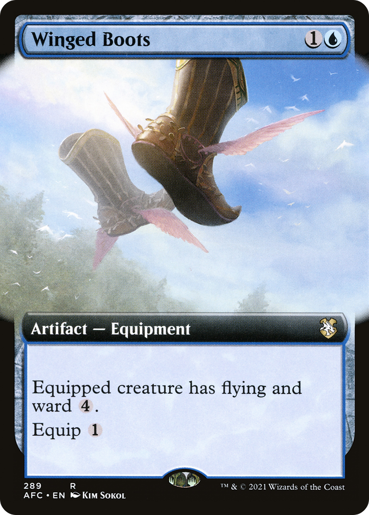 Winged Boots (Extended Art) [Dungeons & Dragons: Adventures in the Forgotten Realms Commander] - The Mythic Store | 24h Order Processing