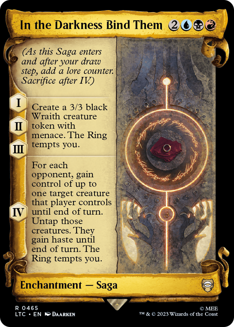 In the Darkness Bind Them [The Lord of the Rings: Tales of Middle-Earth Commander Showcase Scrolls] - The Mythic Store | 24h Order Processing