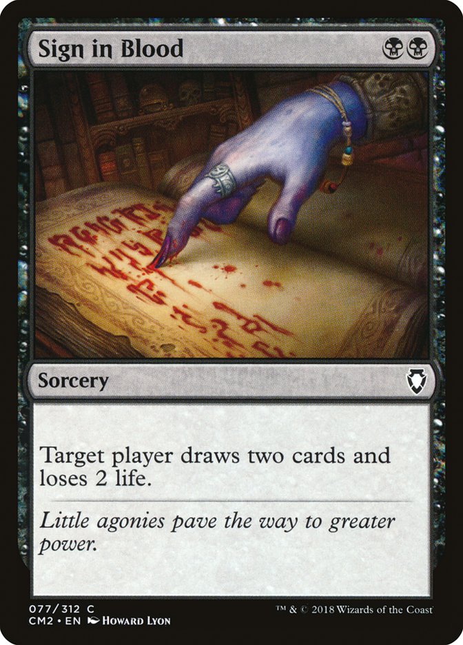Sign in Blood [Commander Anthology Volume II] - The Mythic Store | 24h Order Processing