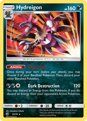 Hydreigon (33/70) [Sun & Moon: Dragon Majesty] - The Mythic Store | 24h Order Processing