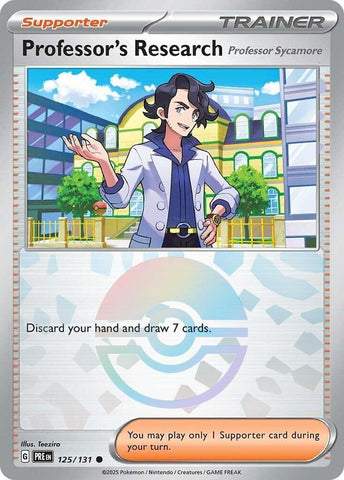 Professor's Research (125/131) [Professor Sycamore] (Poke Ball Pattern) [Scarlet & Violet: Prismatic Evolutions] - The Mythic Store | 24h Order Processing