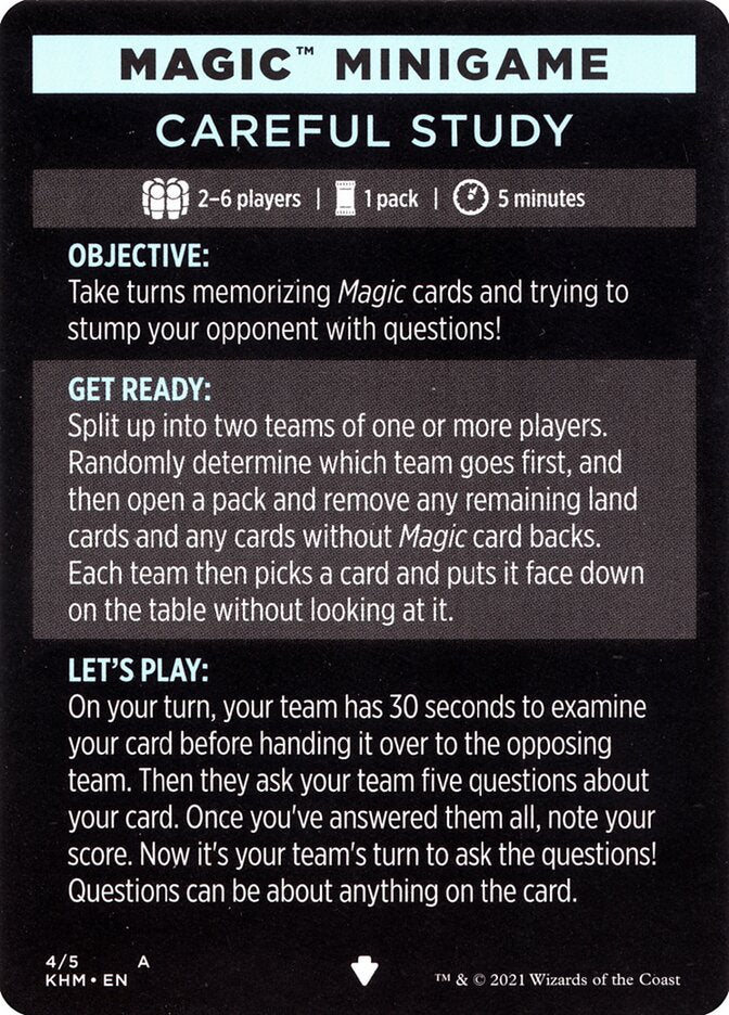 Careful Study (Magic Minigame) [Kaldheim Minigame] - The Mythic Store | 24h Order Processing
