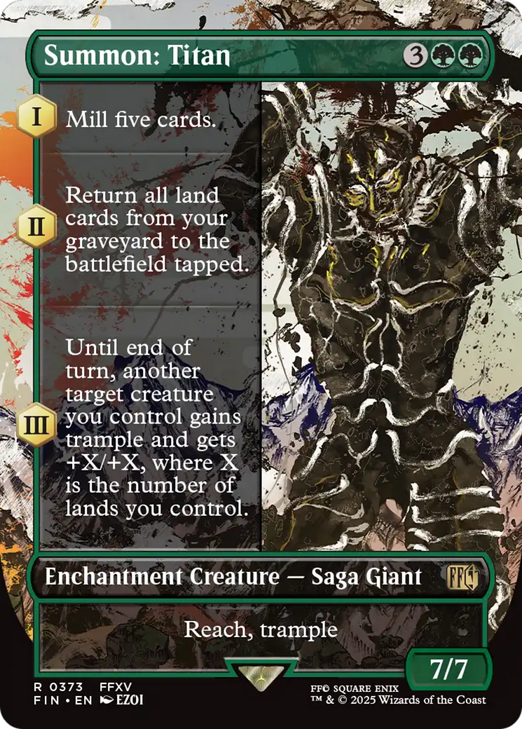 Summon: Titan (Borderless) [FINAL FANTASY] - The Mythic Store | 24h Order Processing