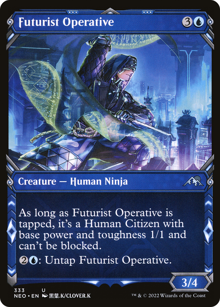 Futurist Operative (Showcase Ninja) [Kamigawa: Neon Dynasty] - The Mythic Store | 24h Order Processing