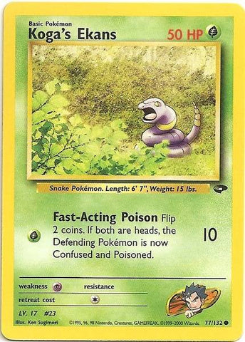 Koga's Ekans (77/132) [Gym Challenge Unlimited] - The Mythic Store | 24h Order Processing