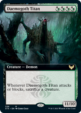 Daemogoth Titan (Extended Art) [Strixhaven: School of Mages] - The Mythic Store | 24h Order Processing