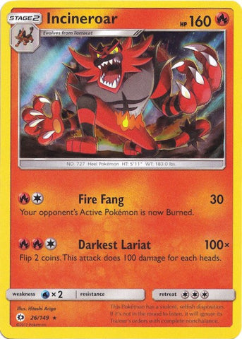 Incineroar (26/149) (Water Web Holo) [Sun & Moon: Base Set] - The Mythic Store | 24h Order Processing