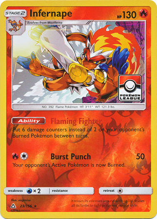 Infernape (23/156) (League Promo) [Sun & Moon: Ultra Prism] - The Mythic Store | 24h Order Processing