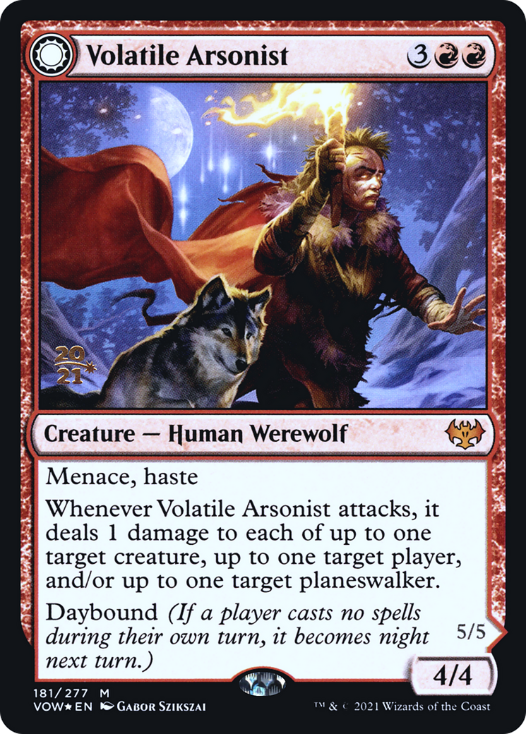 Volatile Arsonist // Dire-Strain Anarchist [Innistrad: Crimson Vow Prerelease Promos] - The Mythic Store | 24h Order Processing