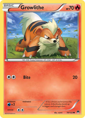 Growlithe (10/122) [XY: BREAKpoint] - The Mythic Store | 24h Order Processing