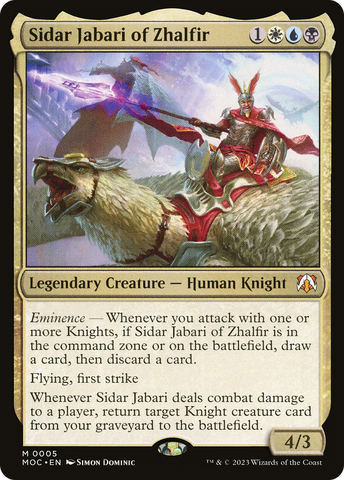 Sidar Jabari of Zhalfir [March of the Machine Commander] - The Mythic Store | 24h Order Processing
