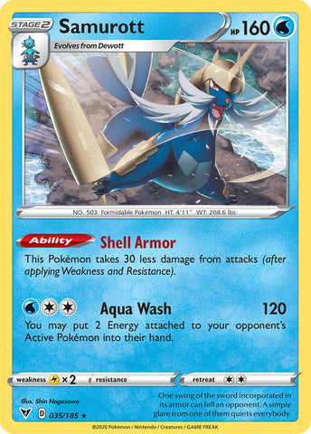 Samurott (035/185) [Sword & Shield: Vivid Voltage] - The Mythic Store | 24h Order Processing