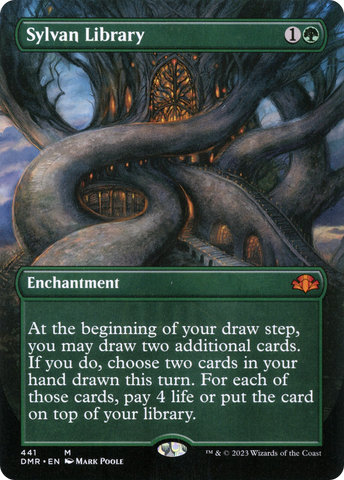 Sylvan Library (Borderless Alternate Art) [Dominaria Remastered] - The Mythic Store | 24h Order Processing
