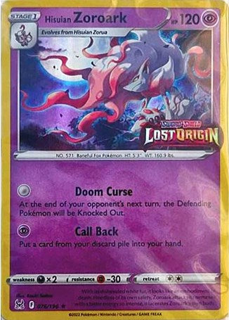 Hisuian Zoroark (076/196) (Lost Origin Stamp) [Sword & Shield: Lost Origin] - The Mythic Store | 24h Order Processing