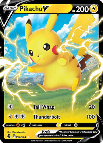 Pikachu V (086/264) [Sword & Shield: Fusion Strike] - The Mythic Store | 24h Order Processing