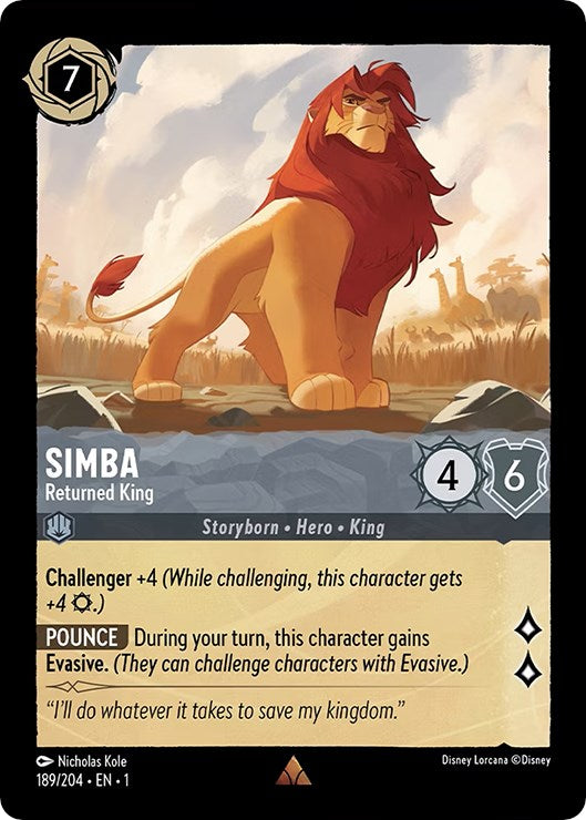 Simba - Returned King (189/204) [The First Chapter] - The Mythic Store | 24h Order Processing