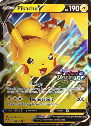 Pikachu V (043/185) (Vivid Voltage Stamp) [Sword & Shield: Vivid Voltage] - The Mythic Store | 24h Order Processing