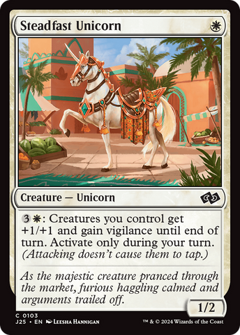 Steadfast Unicorn [Foundations Jumpstart] - The Mythic Store | 24h Order Processing