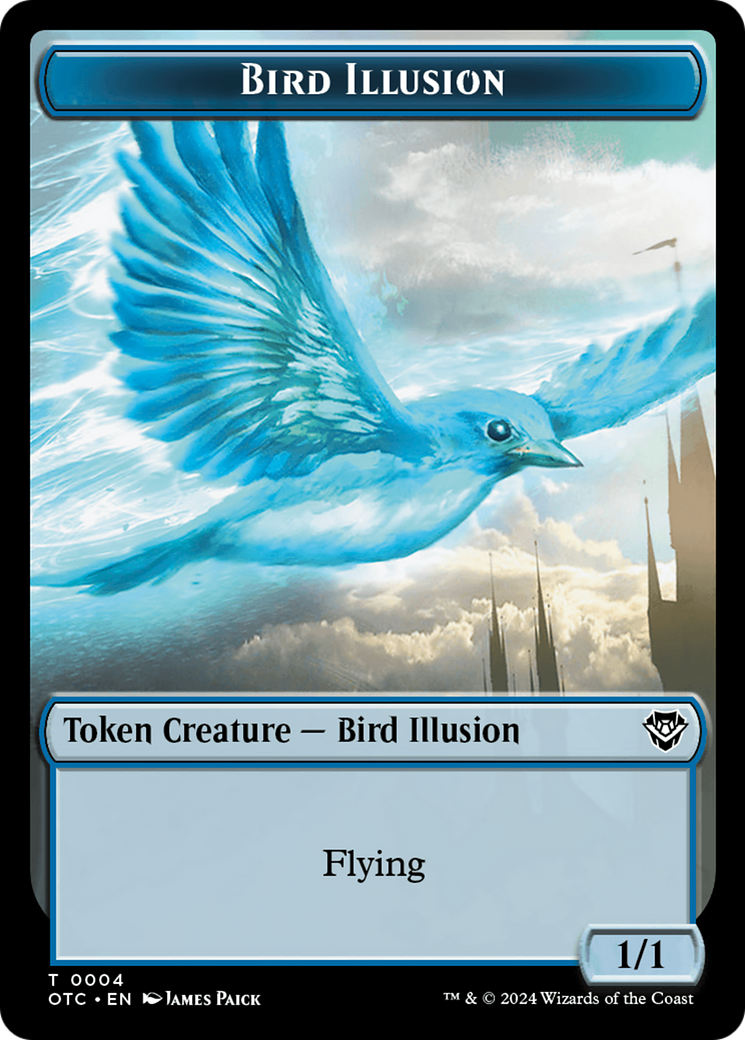 Dragon Elemental // Bird Illusion Double-Sided Token [Outlaws of Thunder Junction Commander Tokens] - The Mythic Store | 24h Order Processing