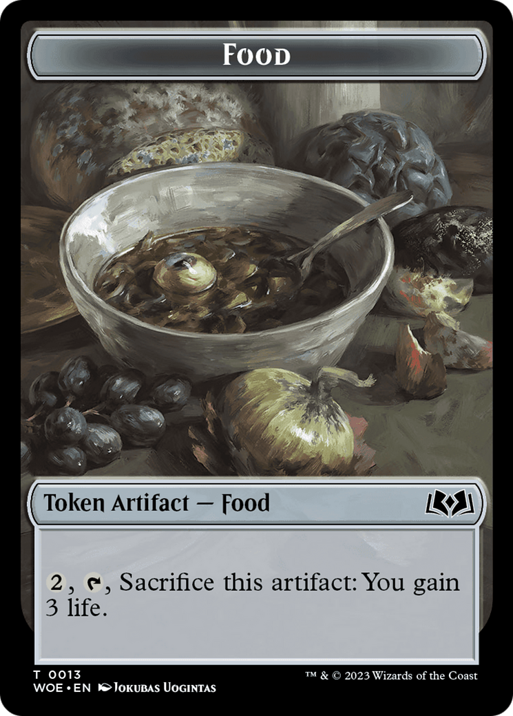 Rat // Food (0013) Double-Sided Token [Wilds of Eldraine Tokens] - The Mythic Store | 24h Order Processing