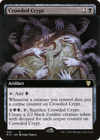 Crowded Crypt (Extended Art) [Innistrad: Midnight Hunt Commander] - The Mythic Store | 24h Order Processing