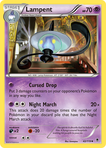 Lampent (42/119) [XY: Phantom Forces] - The Mythic Store | 24h Order Processing