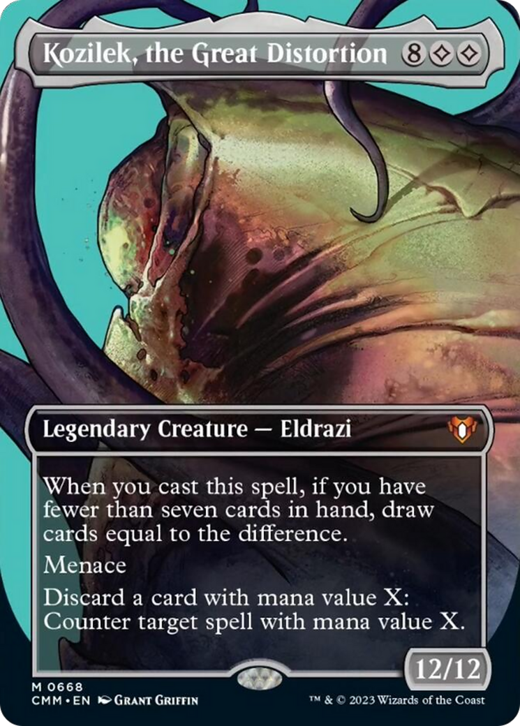 Kozilek, the Great Distortion (Borderless Profile) [Commander Masters] - The Mythic Store | 24h Order Processing