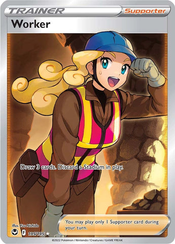 Worker (195/195) [Sword & Shield: Silver Tempest] - The Mythic Store | 24h Order Processing