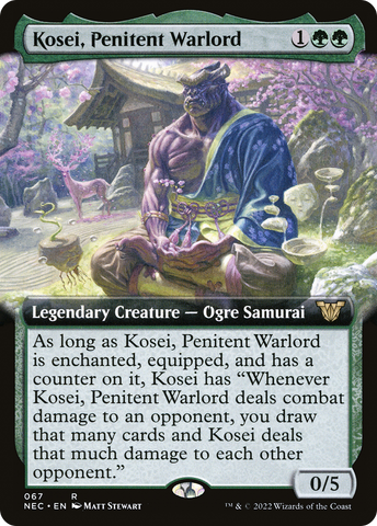Kosei, Penitent Warlord (Extended Art) [Kamigawa: Neon Dynasty Commander] - The Mythic Store | 24h Order Processing