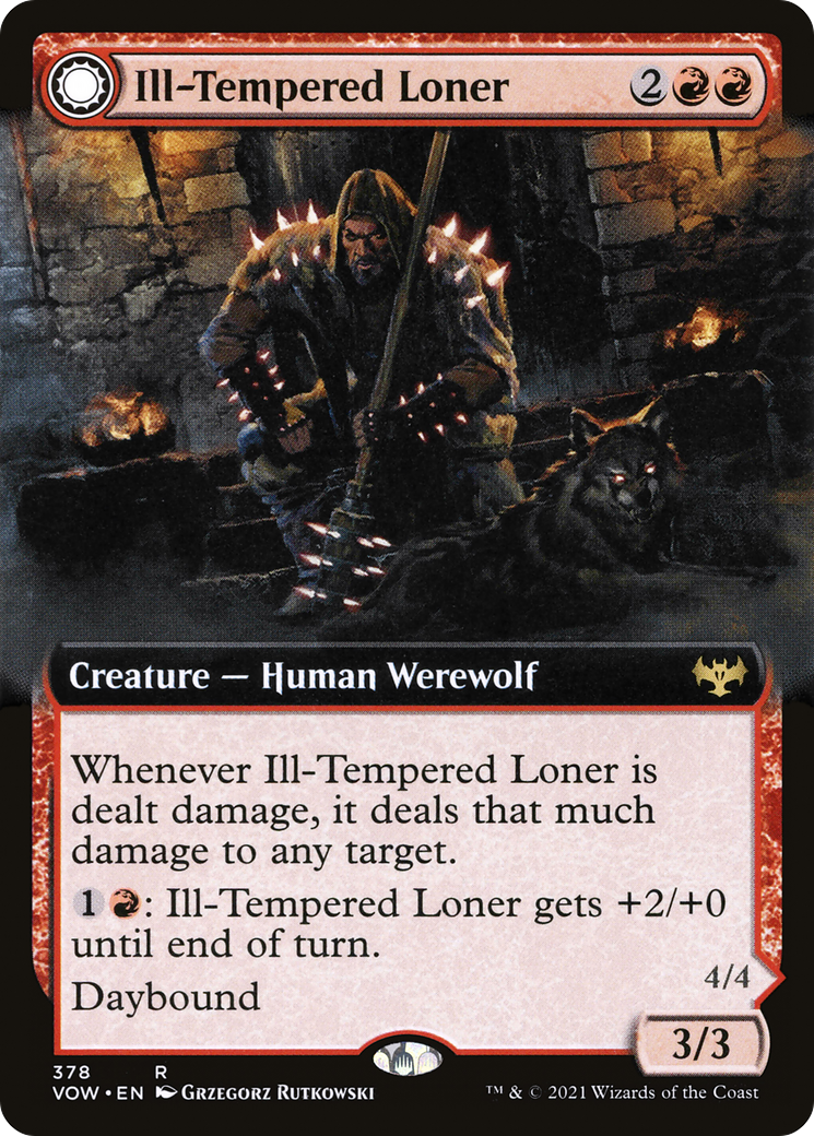 Ill-Tempered Loner // Howlpack Avenger (Extended Art) [Innistrad: Crimson Vow] - The Mythic Store | 24h Order Processing