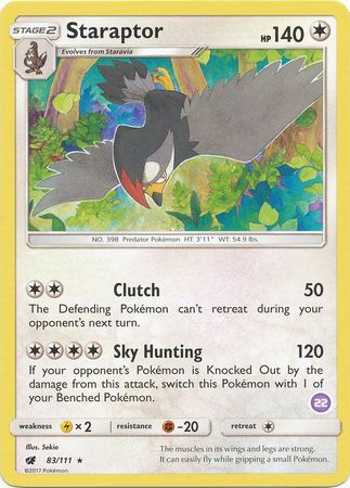 Staraptor (83/111) (Deck Exclusive #22) [Sun & Moon: Trainer Kit - Alolan Sandslash] - The Mythic Store | 24h Order Processing