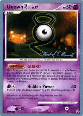 Unown G LV.17 (57/106) (Boltevoir - Michael Pramawat) [World Championships 2010] - The Mythic Store | 24h Order Processing