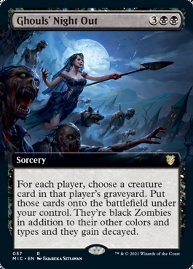 Ghouls' Night Out (Extended Art) [Innistrad: Midnight Hunt Commander] - The Mythic Store | 24h Order Processing