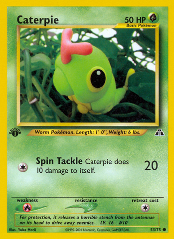 Caterpie (53/75) [Neo Discovery 1st Edition] - The Mythic Store | 24h Order Processing