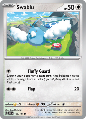 Swablu (169/197) [Scarlet & Violet: Obsidian Flames] - The Mythic Store | 24h Order Processing