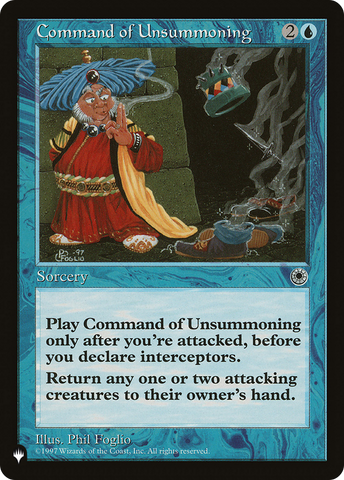 Command of Unsummoning [The List] - The Mythic Store | 24h Order Processing