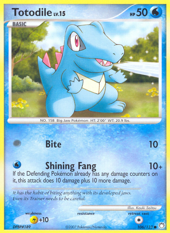 Totodile (106/123) [Diamond & Pearl: Mysterious Treasures] - The Mythic Store | 24h Order Processing