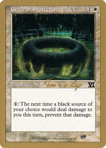 Circle of Protection: Black (Tom van de Logt) (SB) [World Championship Decks 2000] - The Mythic Store | 24h Order Processing