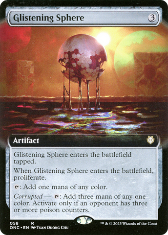 Glistening Sphere (Extended Art) [Phyrexia: All Will Be One Commander] - The Mythic Store | 24h Order Processing