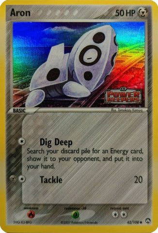 Aron (42/108) (Stamped) [EX: Power Keepers] - The Mythic Store | 24h Order Processing